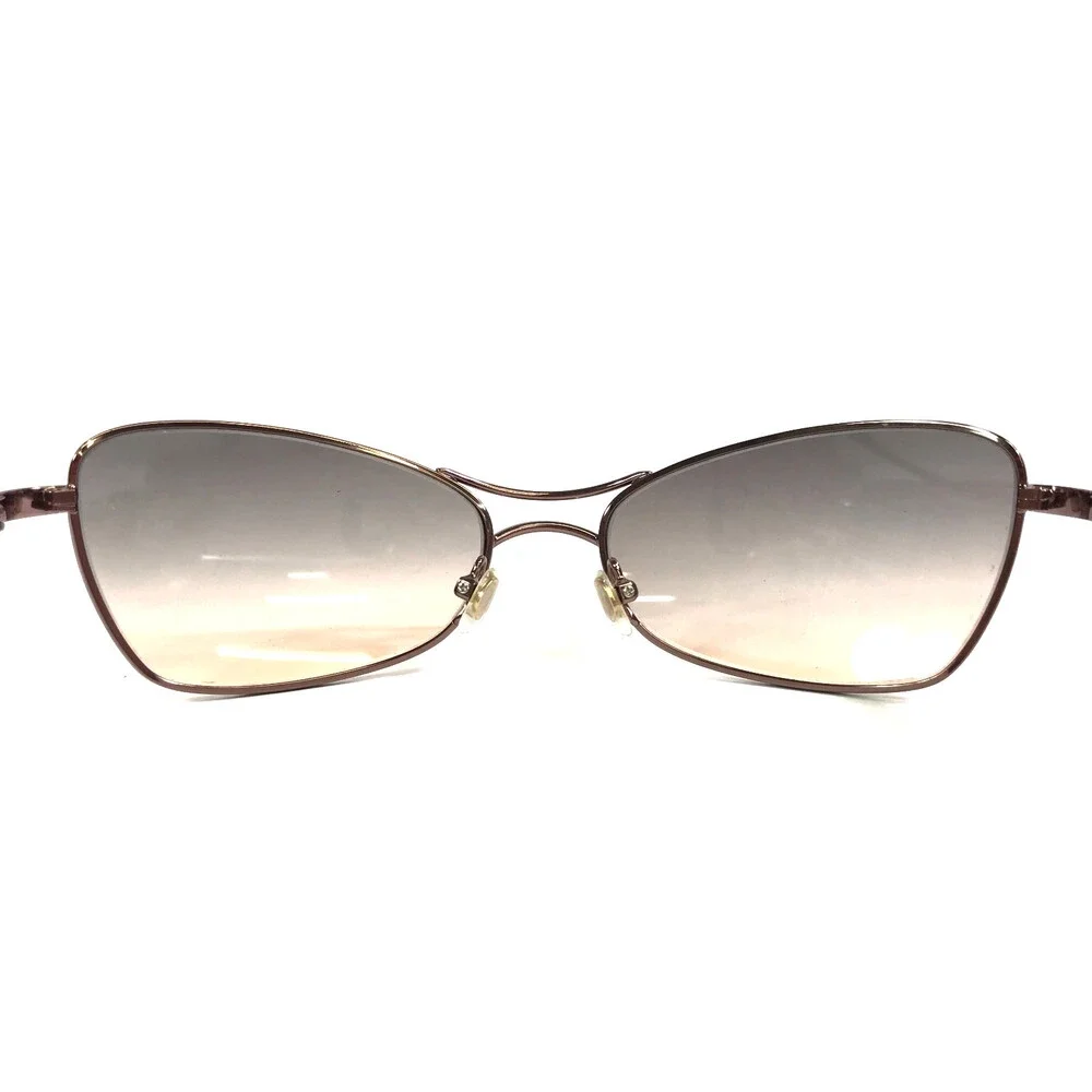 BCBGMAXAZRIA Sunglasses BC110 RGE Brown Cat Eye Frames with Gradient Gray Lenses